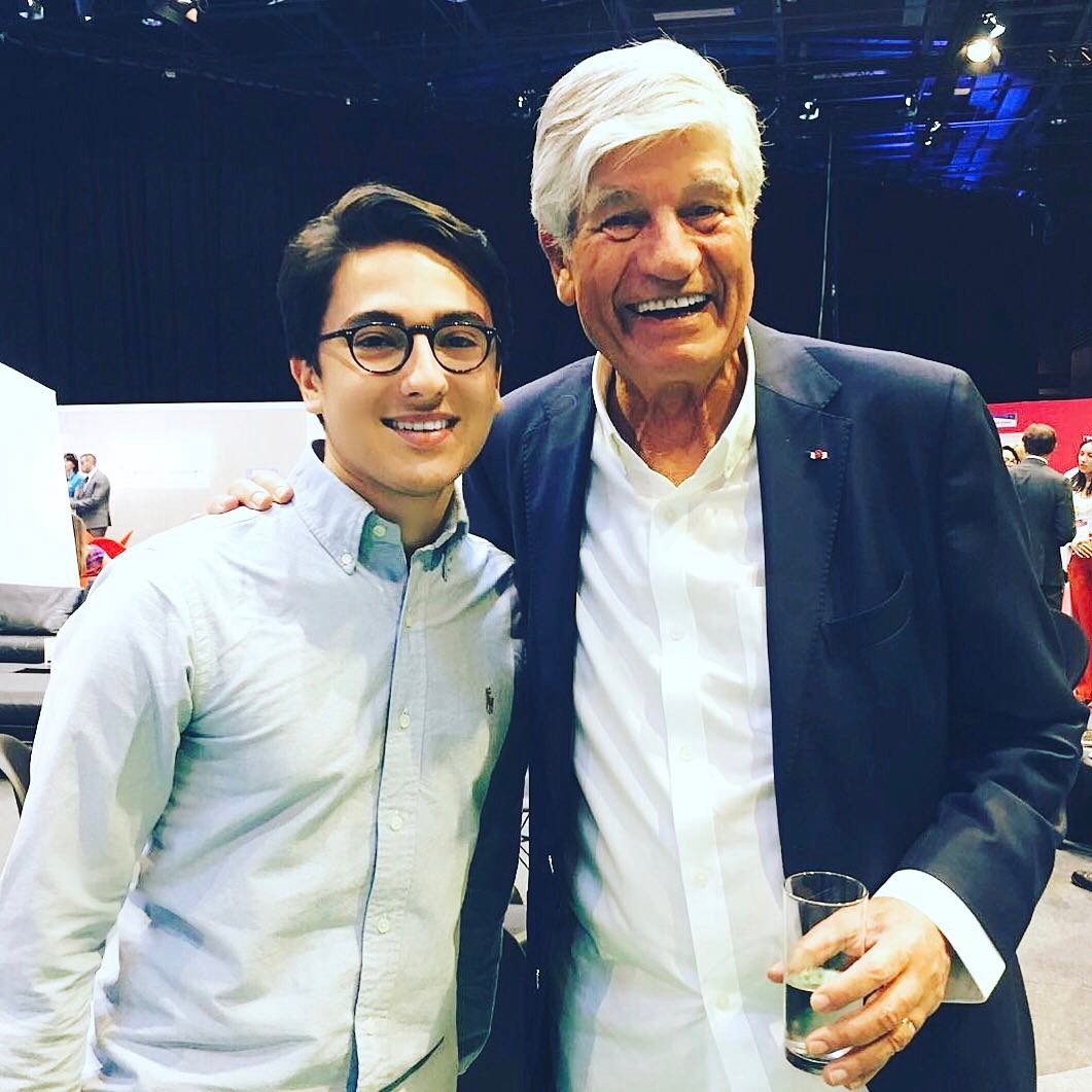 Arthur Benchetrit avec Maurice Lévy, président de Publicis et fondateur de VivaTech