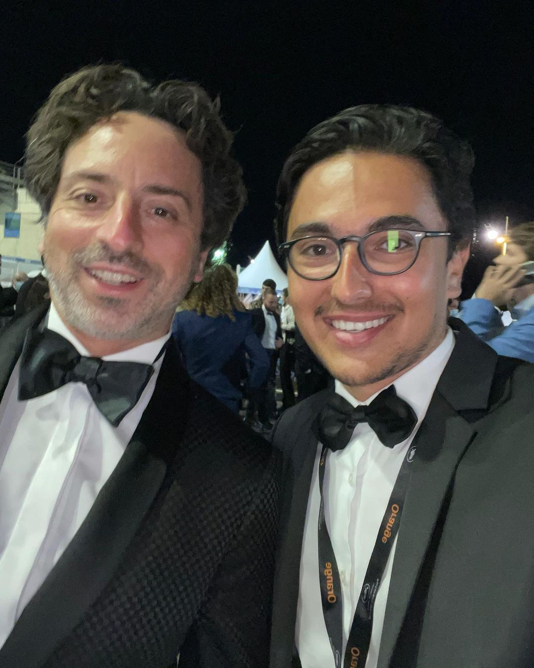 Arthur Benchetrit avec Sergey Brin, co-fondateur de Google, au Festival de Cannes